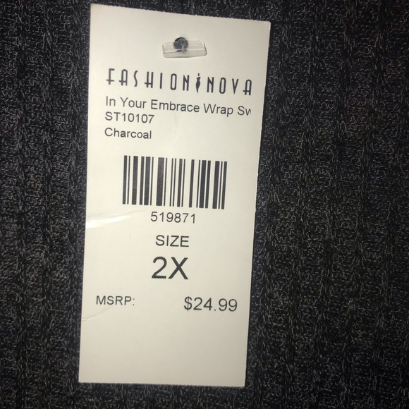 Fashion Nova In Your Embrace Wrap Sweater - Picture 4 of 5